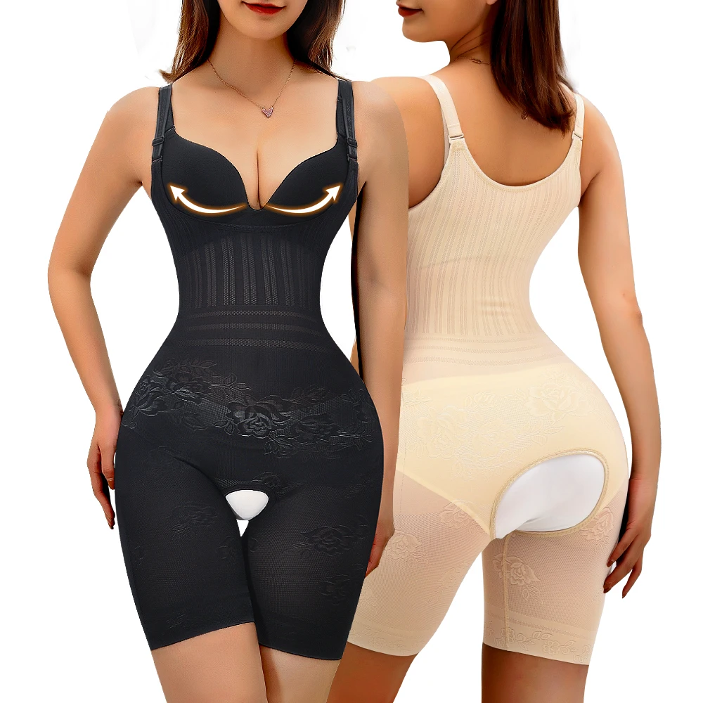 

Bodysuit Shapewear Women Waist Trainer Body Shaper Corset Open Crotch Corrective Underwear Tummy Control Slimming Modeling Strap