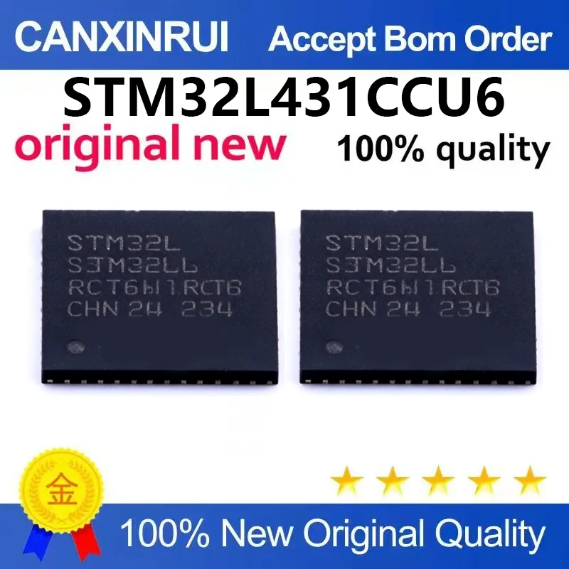 (5pcs-100pcs)Brand new original STM32L431CCU6 ARM Cortex-M 32-bit microcontroller chip QFN-48