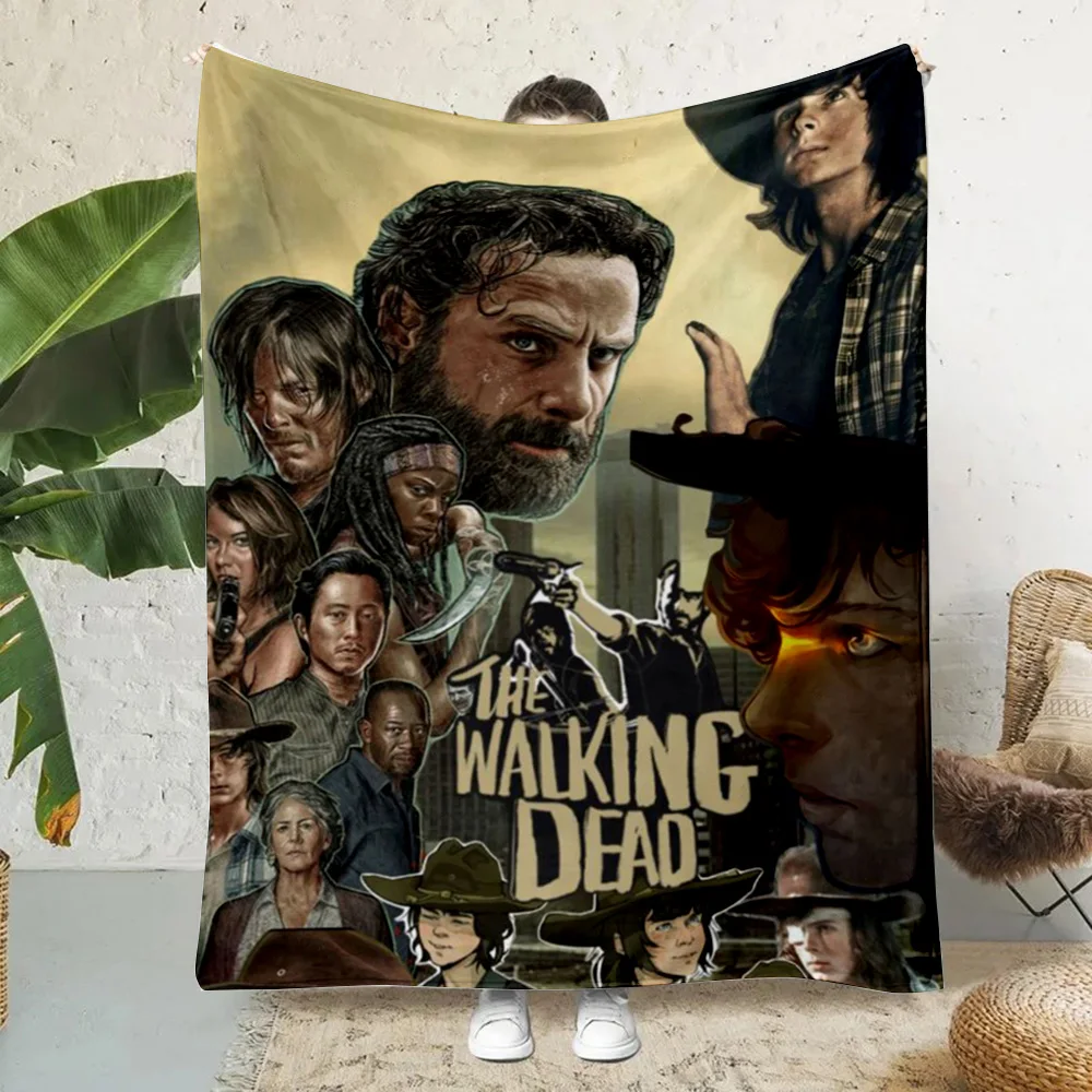 

Horror TV The Walking Dead Printed Blanket Picnic Blankets Warm Blanket Soft and Comfortable Blanket Home Travel Birthday Gift