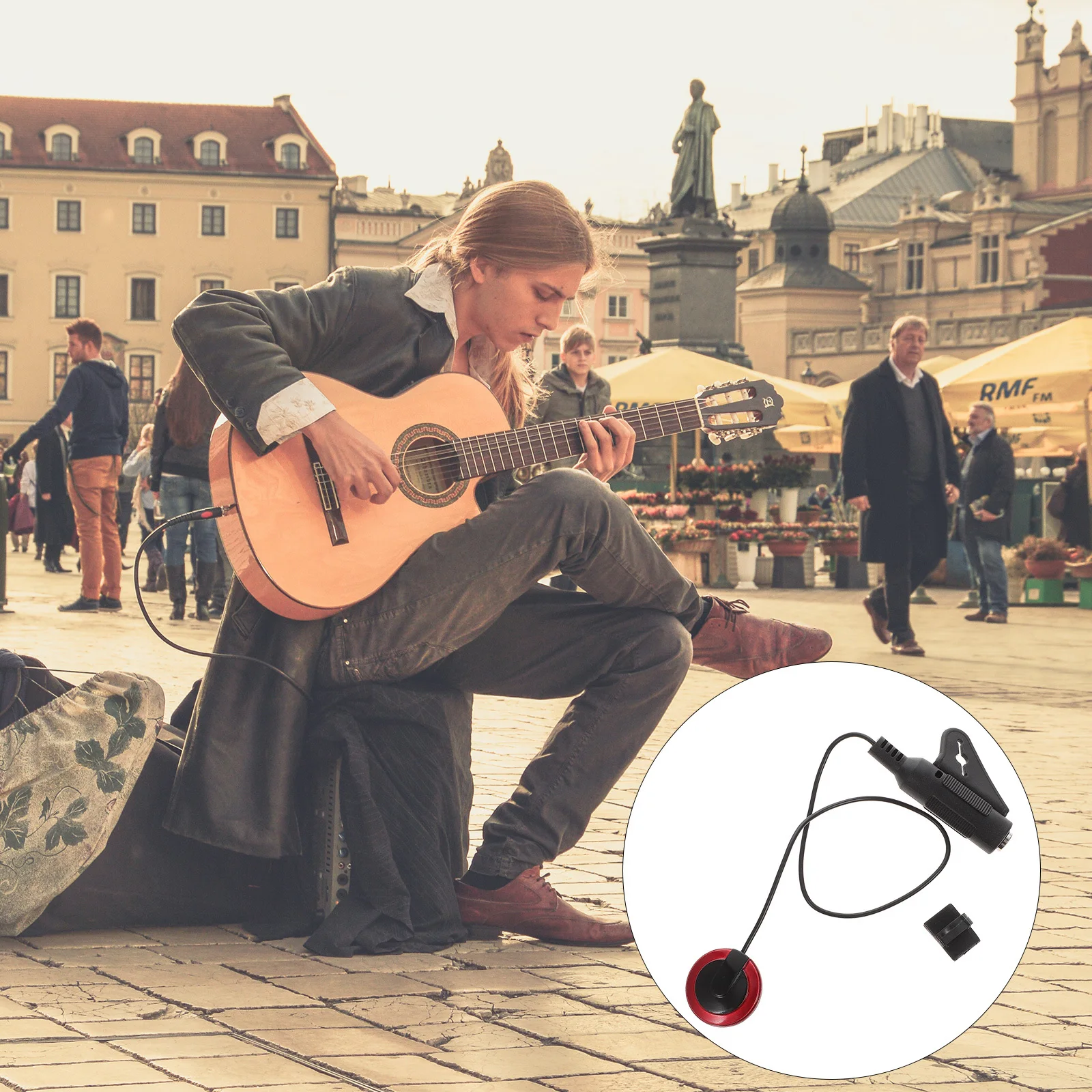 

1pc Pickup For Guitar Ukulele Violin Banjo Mandolin Acoustic Instrument Portable Sound Transducer Sticker Paster Plate