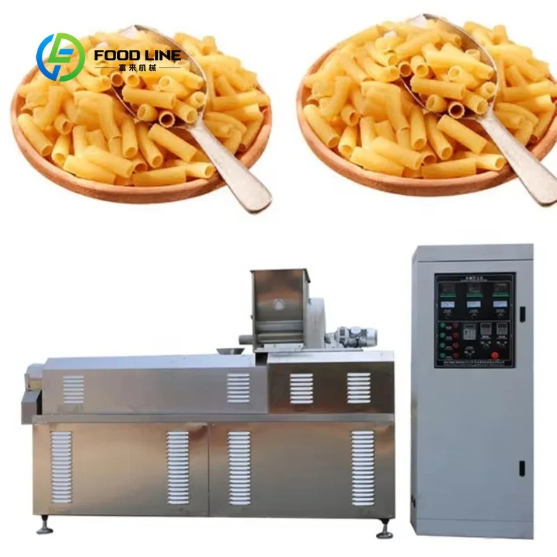 Automatic Stainless Steel Macaroni Line, Industrial Double Screw Design, 150kg/h Italian Pasta Production Machine