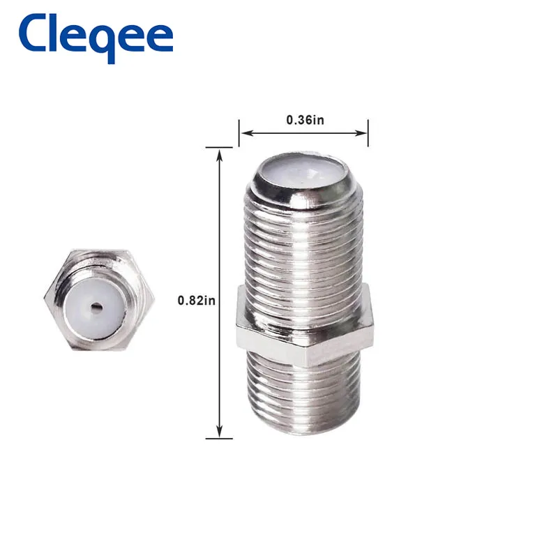Cleqee 1PC Fอะแดปเตอร์ชายหญิงRF Coax ConnectorเสาอากาศทีวีCoaxial Connector Fทีวี