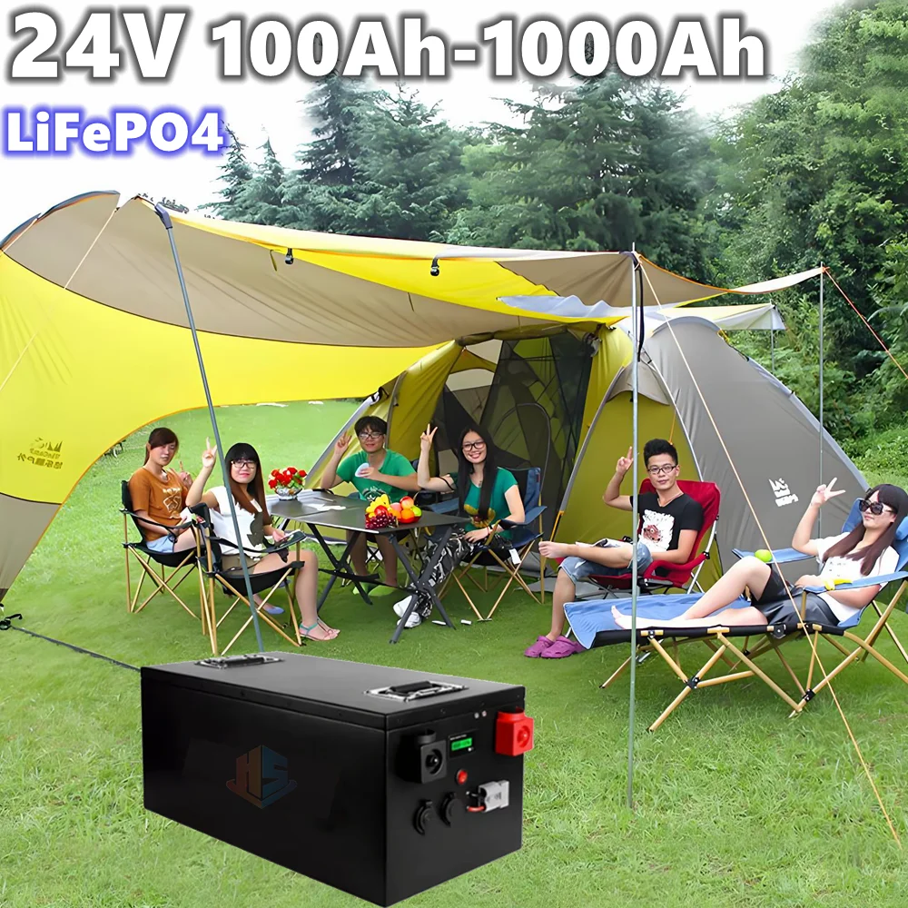 Solar energy LiFePO4 Battery 24V 300Ah 200Ah 100Ah 400Ah 500Ah 600Ah 800Ah 1000Ah with smart BMS 6000+ Cycles Grade A Cells