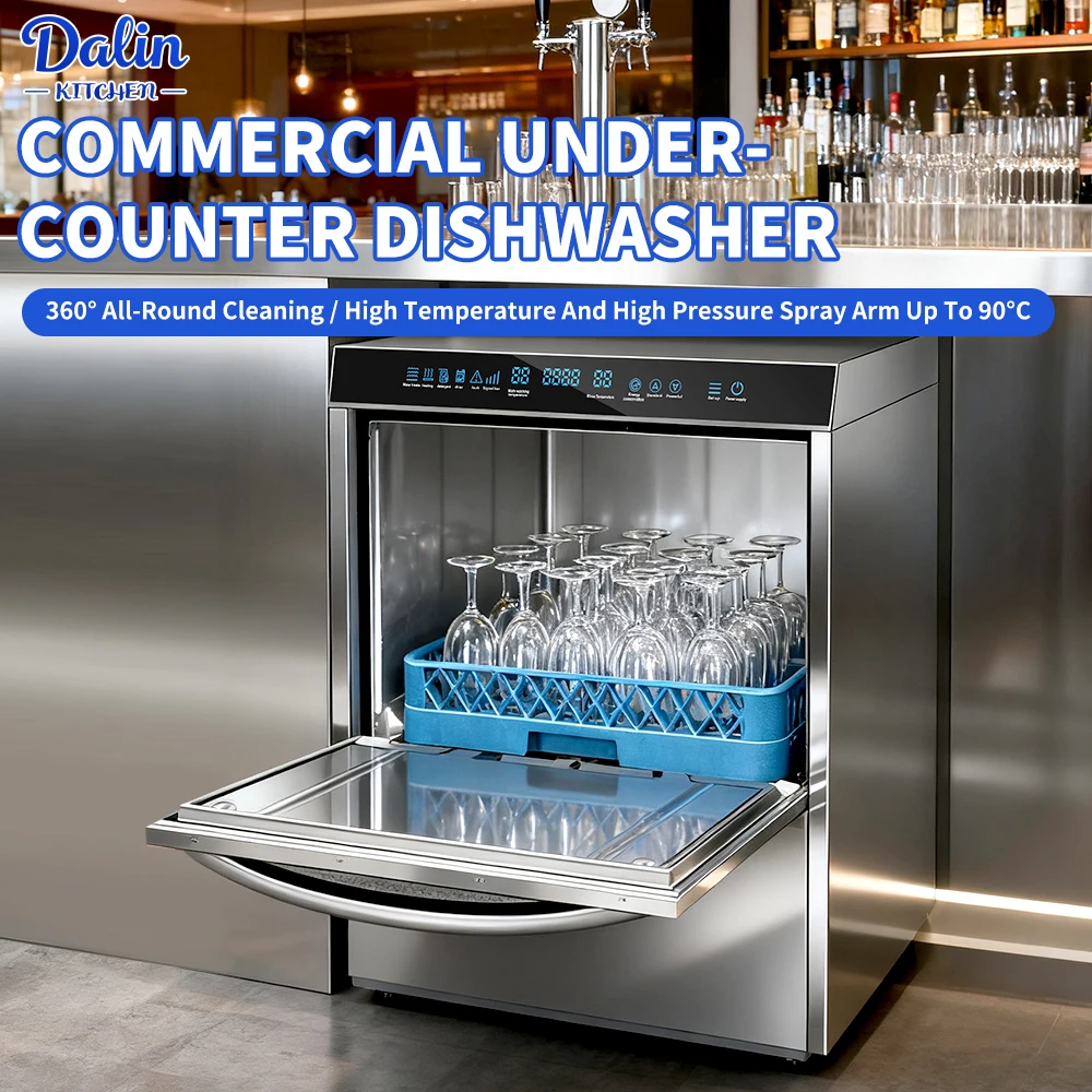 Commercial Smart Industrial Stainless Steel Electric Undercounter Dishwasher Automatic Restaurant Glass Cup Washer