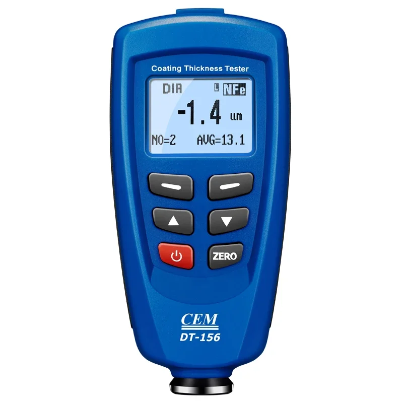 CEM DT-156 1250um Dual Magnetic Eddy Current Micron Coating Thickness Gauge Meter Tester for Car Paint Metal Automotive