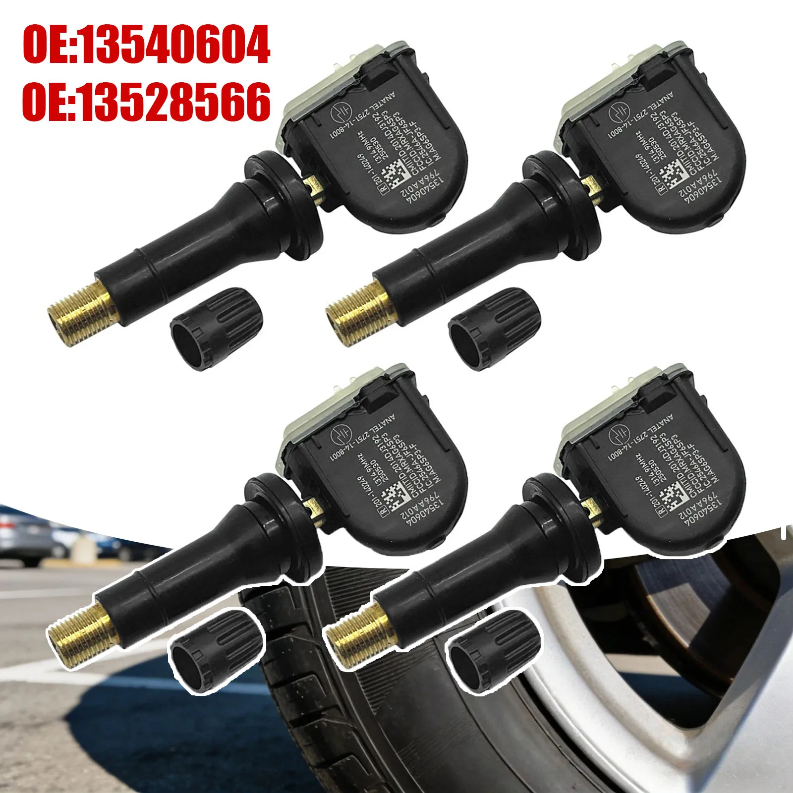 

4Pcs 13540604 315MHz Tire Pressure Sensor For Chevrolet Blazer Bolt Camaro Caprice Cruze Equinox Car TPMS 13598771 13516164