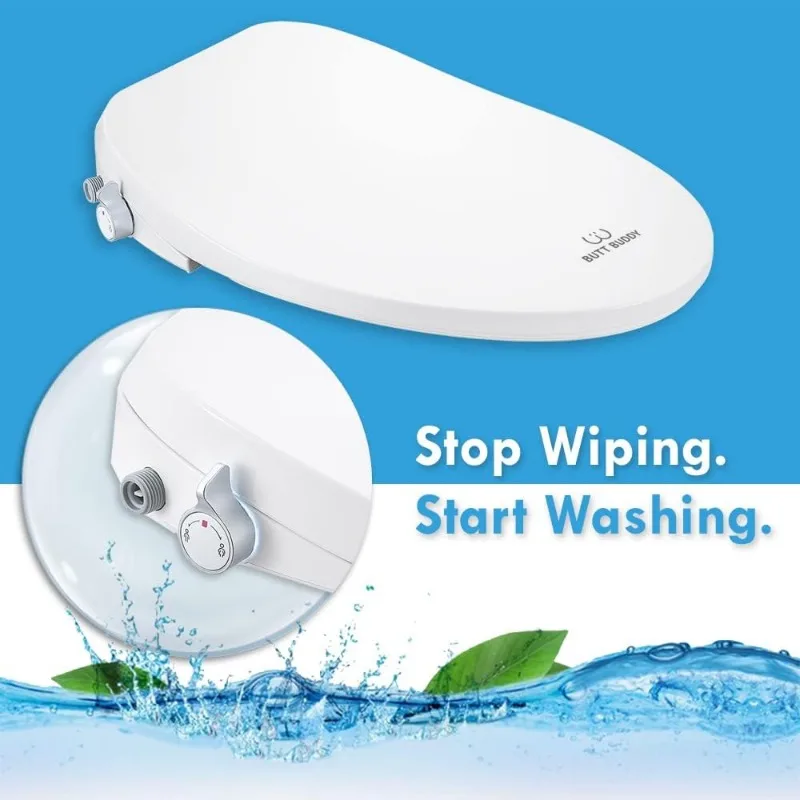 Suite - Smart Bidet Toilet Seat Attachment & Fresh Water Sprayer (Cool & Warm Temperature Control | Dual-Nozzle Cleaning