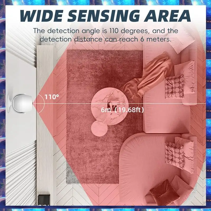 

Внутренняя звуковая и световая инфракрасная сигнализация 2021, индукционный детектор человеческого тела, противоугонная сигнализация, инфракрасный детектор, дистанционное управление, в помещении