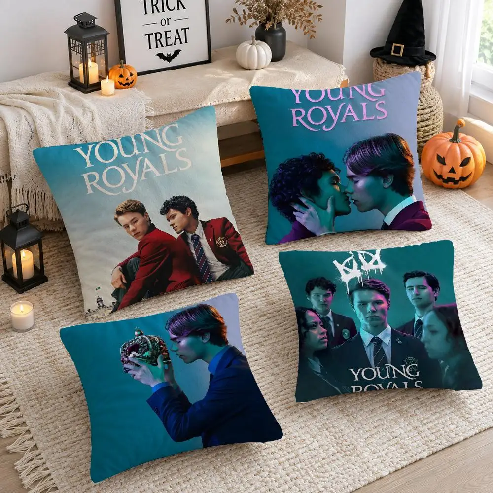 Movie TV Y-Young R-Royals Cushion Cover Plush Decorative Pillow Case With Hidden Zipper Cutecore Room Decor For Home