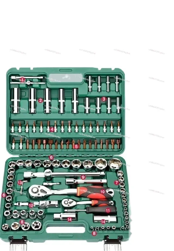 108pcs Ratchet Wrench Set Kit Sleeve for Car Motorcycle Bicycle Repair Tools Combination Repair Wrench Socket Spanner