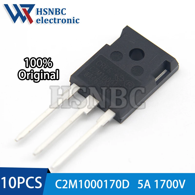 

10PCS C2M1000170D C2M1000170 TO-247 5A 1700V SIC N-channel Power MOSFET Transistor 100% New Original