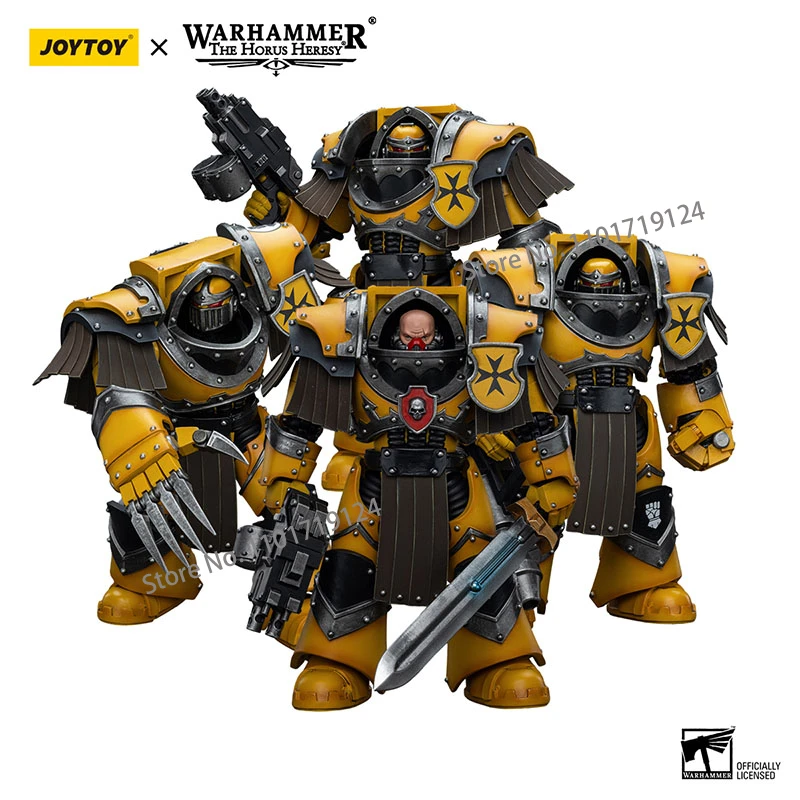 

JOYTOY Warhammer 1/18 Imperial Fists Legion Cataphractii Terminator Squad Soldier Action Figure Game Military Figurine Model Toy