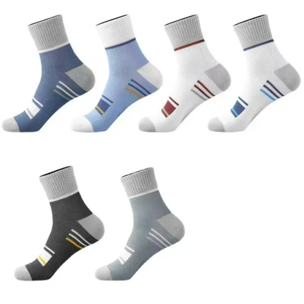 Short Long Tube Sports Socks Sweat Absorption Breathable Mid Ankle Socks Anti-skid Thickened Football Stockings