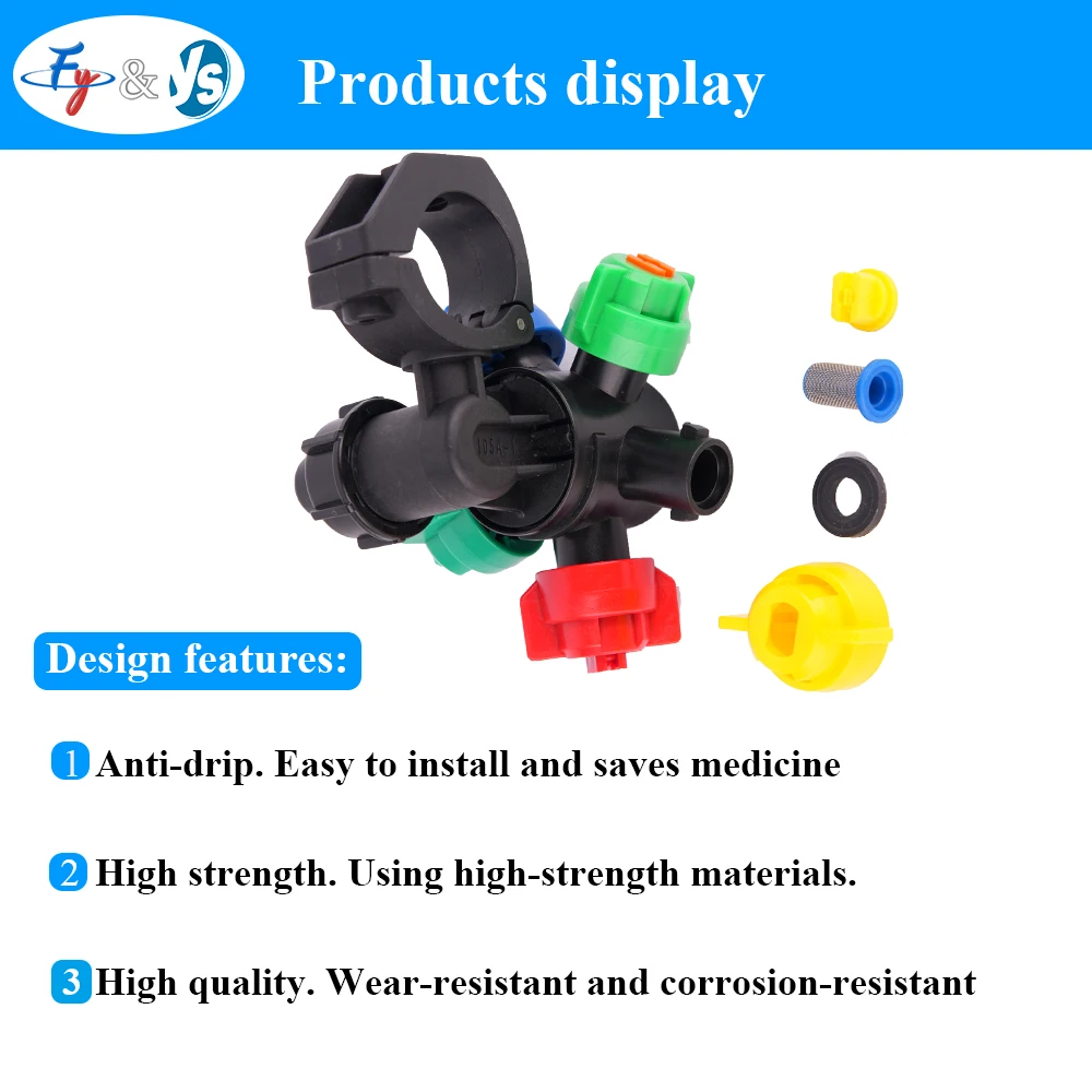 

Five Agricultural air Atomizing Nozzles, Anti Drip Pesticide Spray Nozzles for Crop protection and Garden Irrigation
