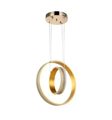 Modern creative simple chandelier LED crystal European restaurant bedroom living room corridor porch LED round chandelier