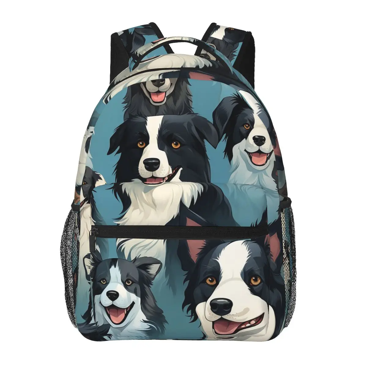 

Border Collie Dog Pattern Student Backpack School Bag Hiking Travel Daypack for Boys Girls Fashion Bookbag Shoulder Bags