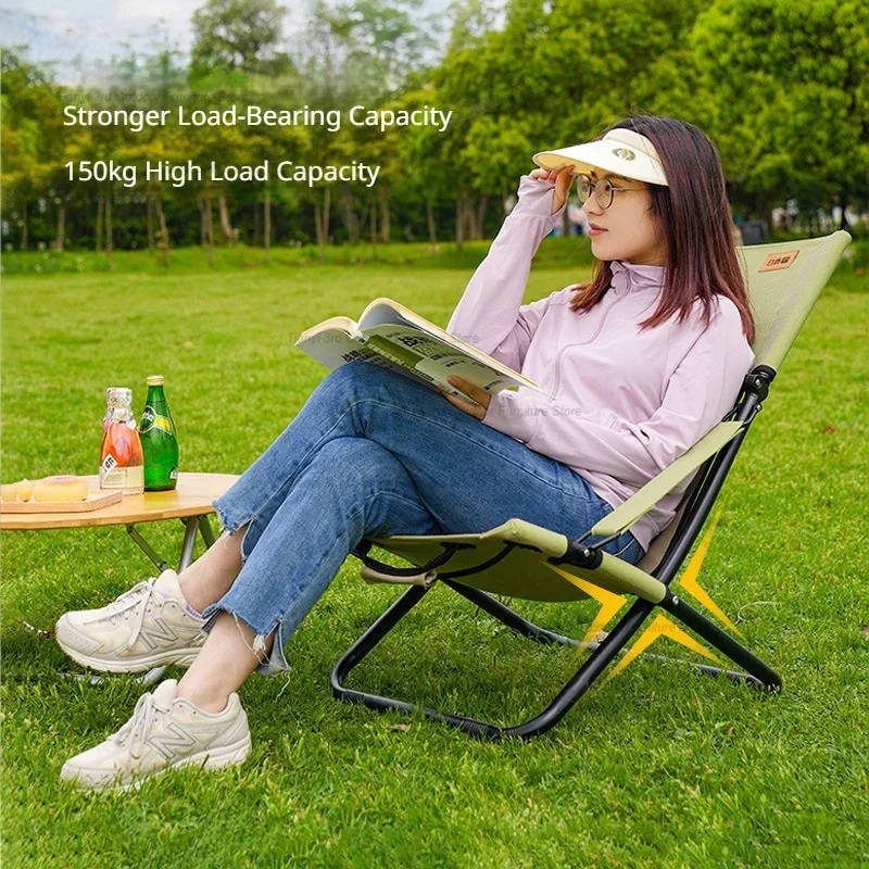 Modern Minimalist Outdoor Folding Chair Portable Ultra‑light Aluminum Alloy Leisure Camping Recliner Outdoor Supplies FYFC