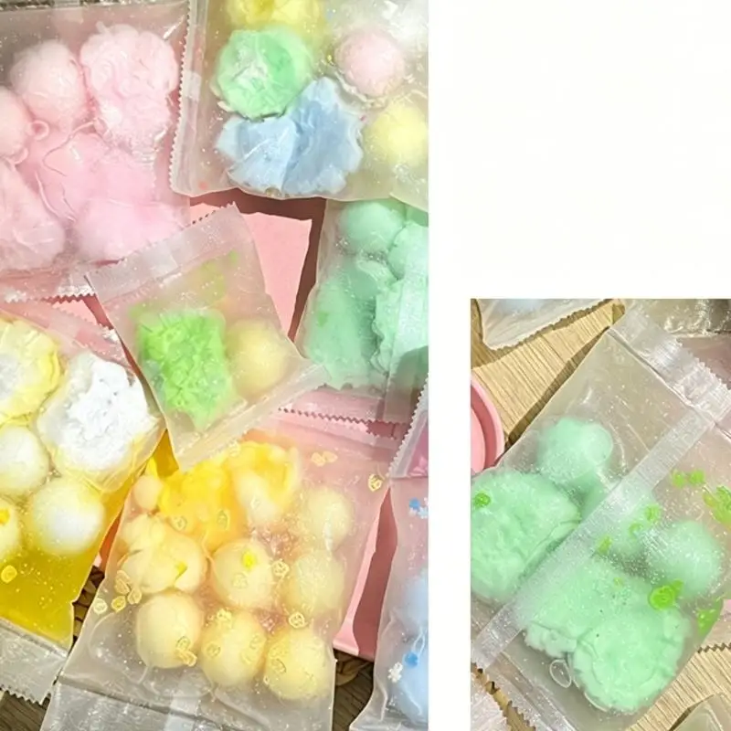 Desk Accent Squeezable Candy Toy with Crunchy Effect and Clear Bag Look