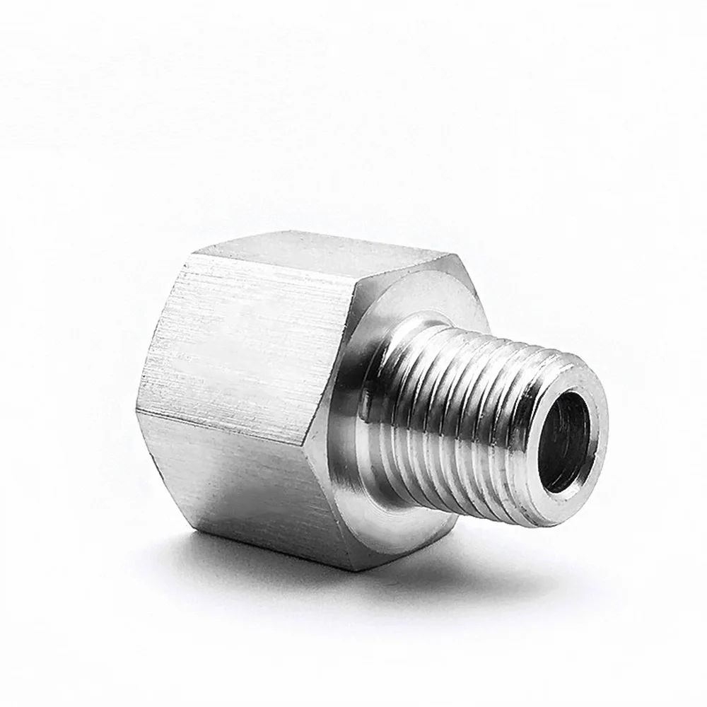 M10/14/20 1/8 "1/4" 3/8 "1/2" BSP NPT hembra macho reductor de acero inoxidable conector de instalación de tuberías acoplador medidor de alta presión