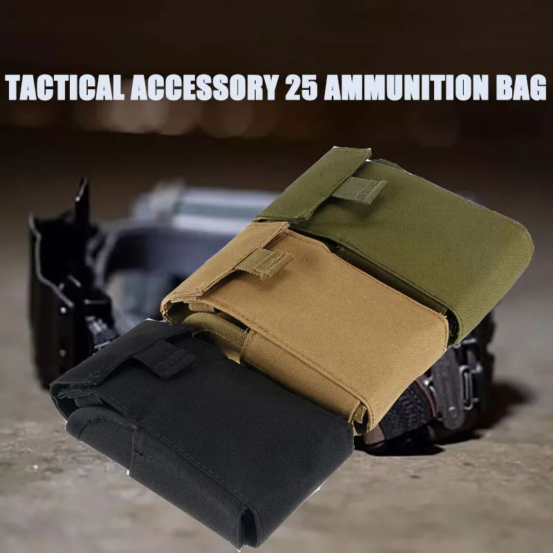 

Tactical Accessory 25 Ammunition Bag Airsoft Gun Bullet Holder Cartridg Hunting Accessories Field Equipment Case Magnetic Bag