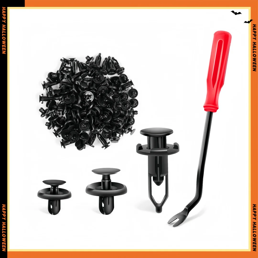 100PCS Car Push Pin Retainer Clips Compatible w/ Toyota Lexus - Under Cover Fastener Assortment