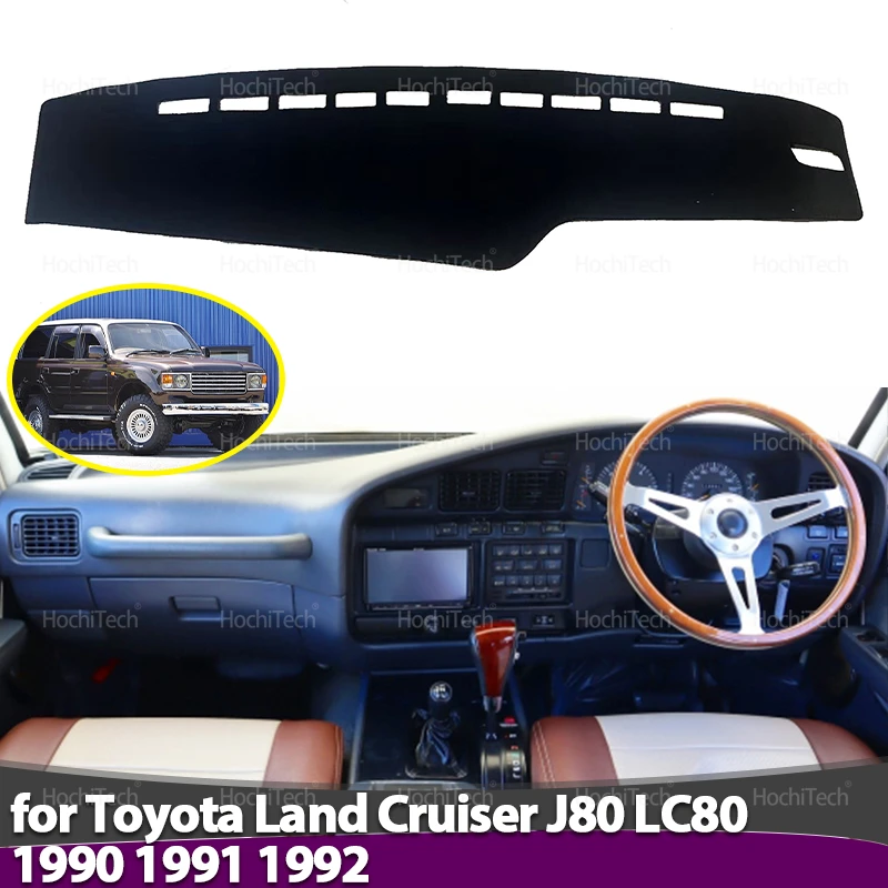 Car Dashboard Cover Avoid Light Pad Instrument Platform Cover Mat Carpet For Toyota Land Cruiser J80 LC80 1990 1991 1992