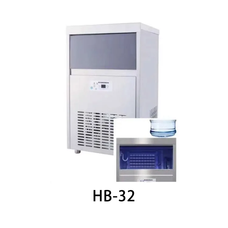 for*Commercial Grade 260W Stainless Steel Electric Ice Maker Machine 32kg 24 Hour Home Coffee Ice Cube Making Machine