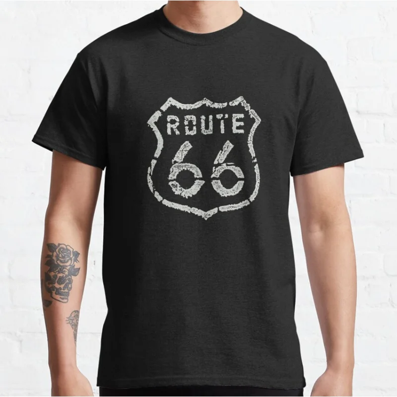 

0327 Historic Route 66 US Mother Road travel Gift t shirt main street of america Highway Graphic clothes All size Tops