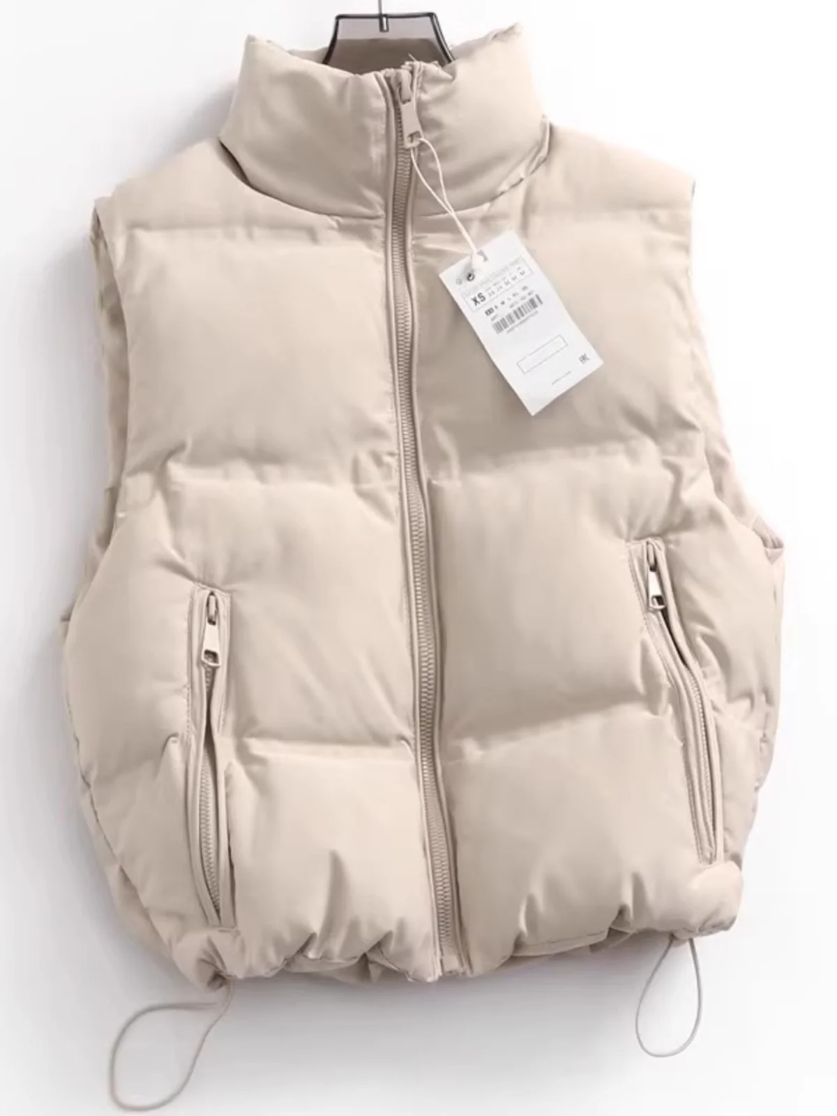 

Женский хлопковый жилет Thiened Bread Sle Svel с воротником-стойкой, осенне-зимняя модная универсальная теплая одежда