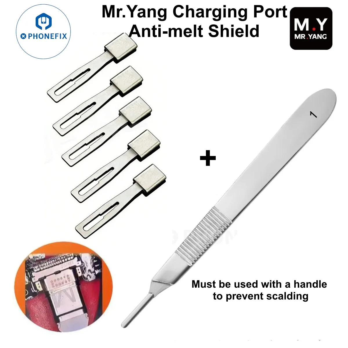 

Защитные заглушки для порта Type-C (5 шт.), термозащита от плавления, для заднего зарядного порта телефона, инструменты для разборки и защиты