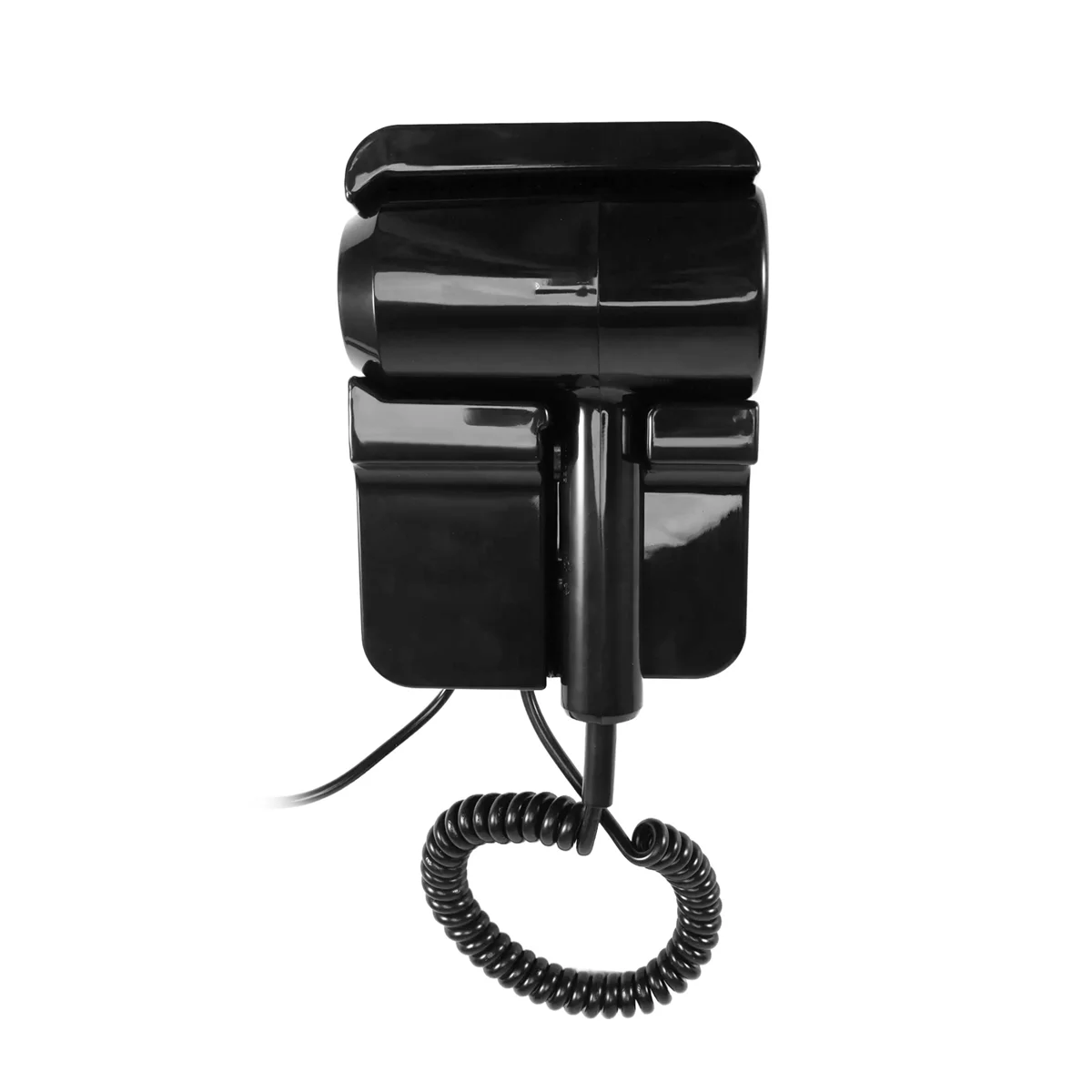 Hot&Cold Wind Blow Hair Dryer Electric Wall Mount Bathroom Hotel Negative Ion Blower with USB Bracket Black EU Plug image 2