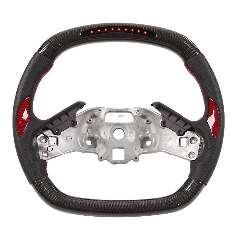 

A Customized Car Steering Wheel Carbon Fiber LED Fit For Chevrolet Corvette C8 2020