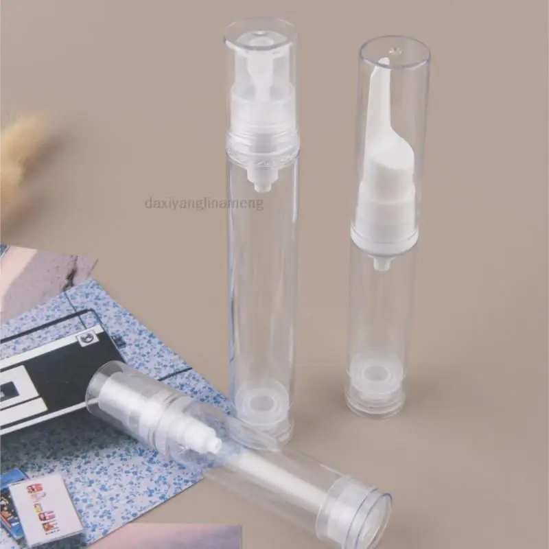 50pcs/lot 5 ml 10ml 15ml duckbill vacuum bottle eye cream emulsion vacuum packing bottle spray bottled essence trial