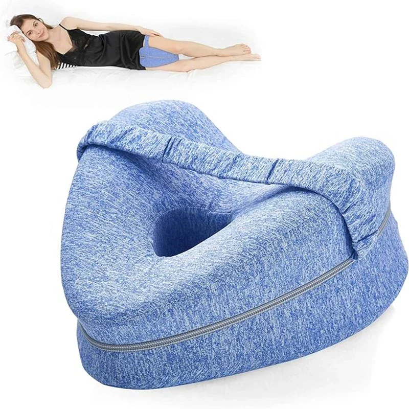 Schaumstoff-Stützkissen, Memory-Schaum-Kniekissen für Seitenschläfer, ergonomisches Design, Schmerzen, Ischias, Hüfte, Rücken, Knie, Linderung, Bettwäsche, Zuhause