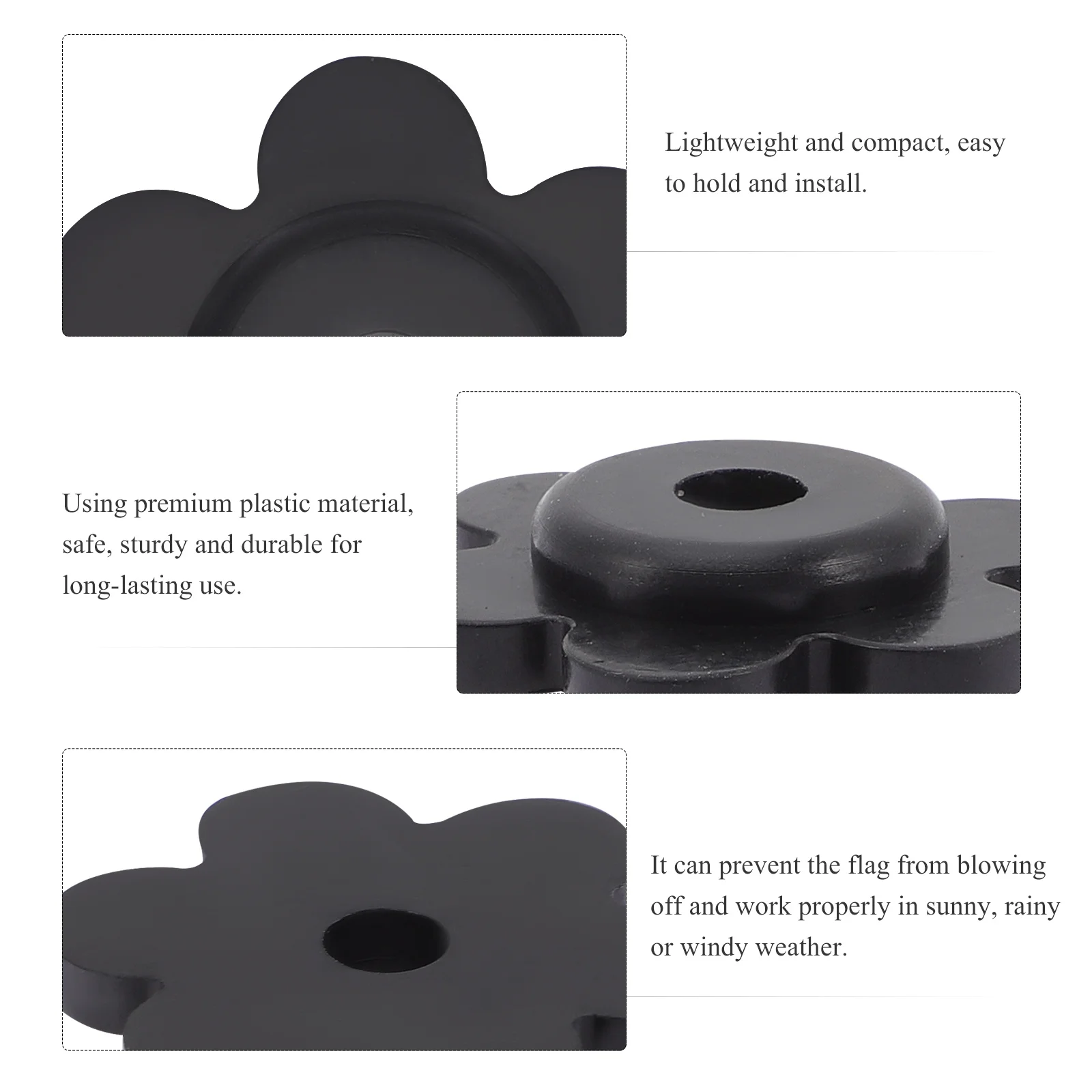 

20Pcs Garden Flag Clamp Stopper Plastic Heavy Duty Bracket Accessories Fix Flag for Wind Rain Sun Outdoor Party Use