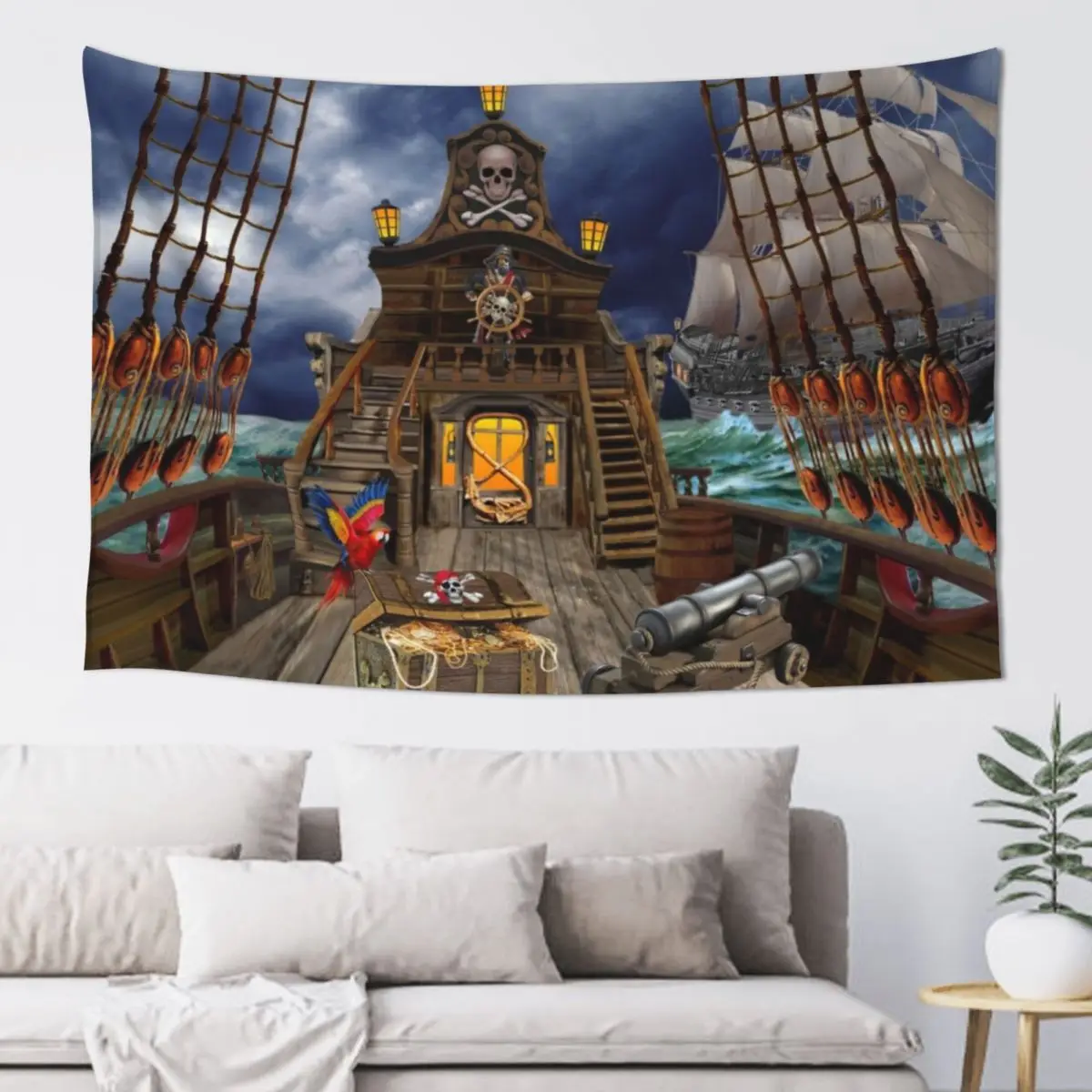 

Stolen Pirate Treasure Tapestry Wallpaper Bedroom Room Decor Korean Style Tapestry