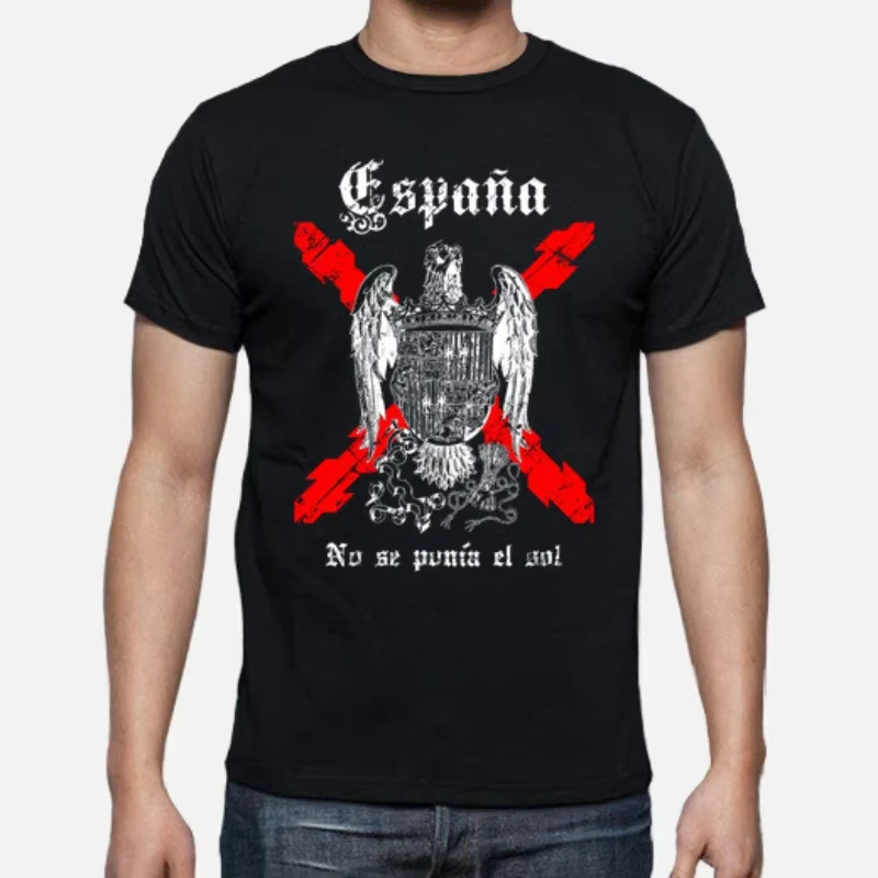 España. No Se Ponía El Sol. Camiseta Impresa Con Insignia De Águila Imperial Española