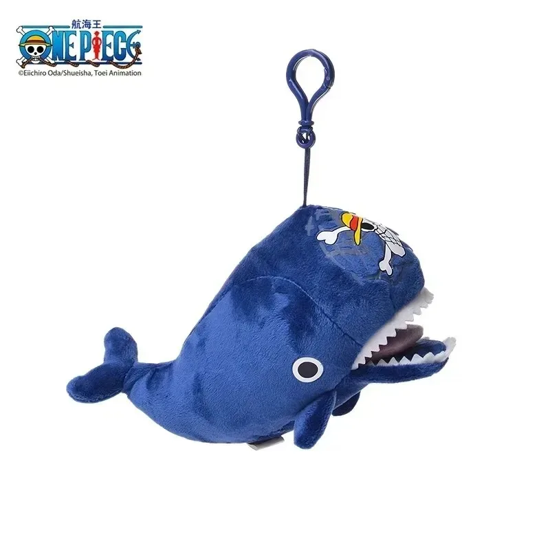 Original 15cm Anime One Piece Raab Laboon Plush Keychain Pendant Toys Whale Marine Animal Soft Stuffed Dolls Child Birthday Gift