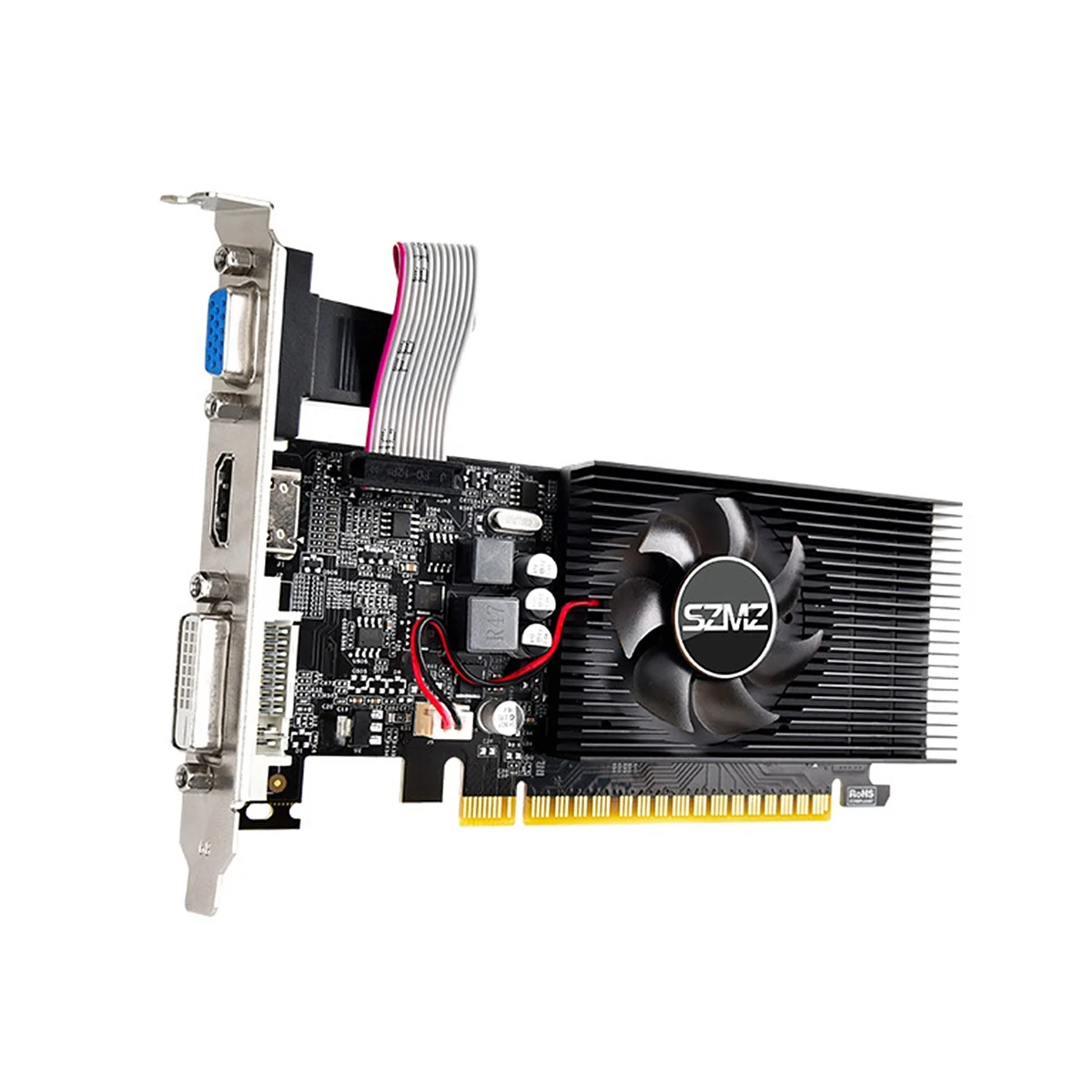 

SZMZ GT730 4GB DDR3 128Bit Graphics Card with Cooling Fan Low Profile Graphics Card for Office/Home Entertainment PC