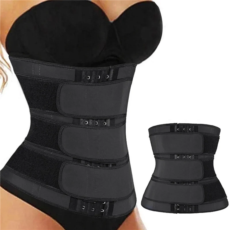 

ABVH-2X Hot Sweat Waist Slimming Fine-Tuning Zipper Belt Body Shaping Machine Weight Loss Exercise Belt Large Size Black XL