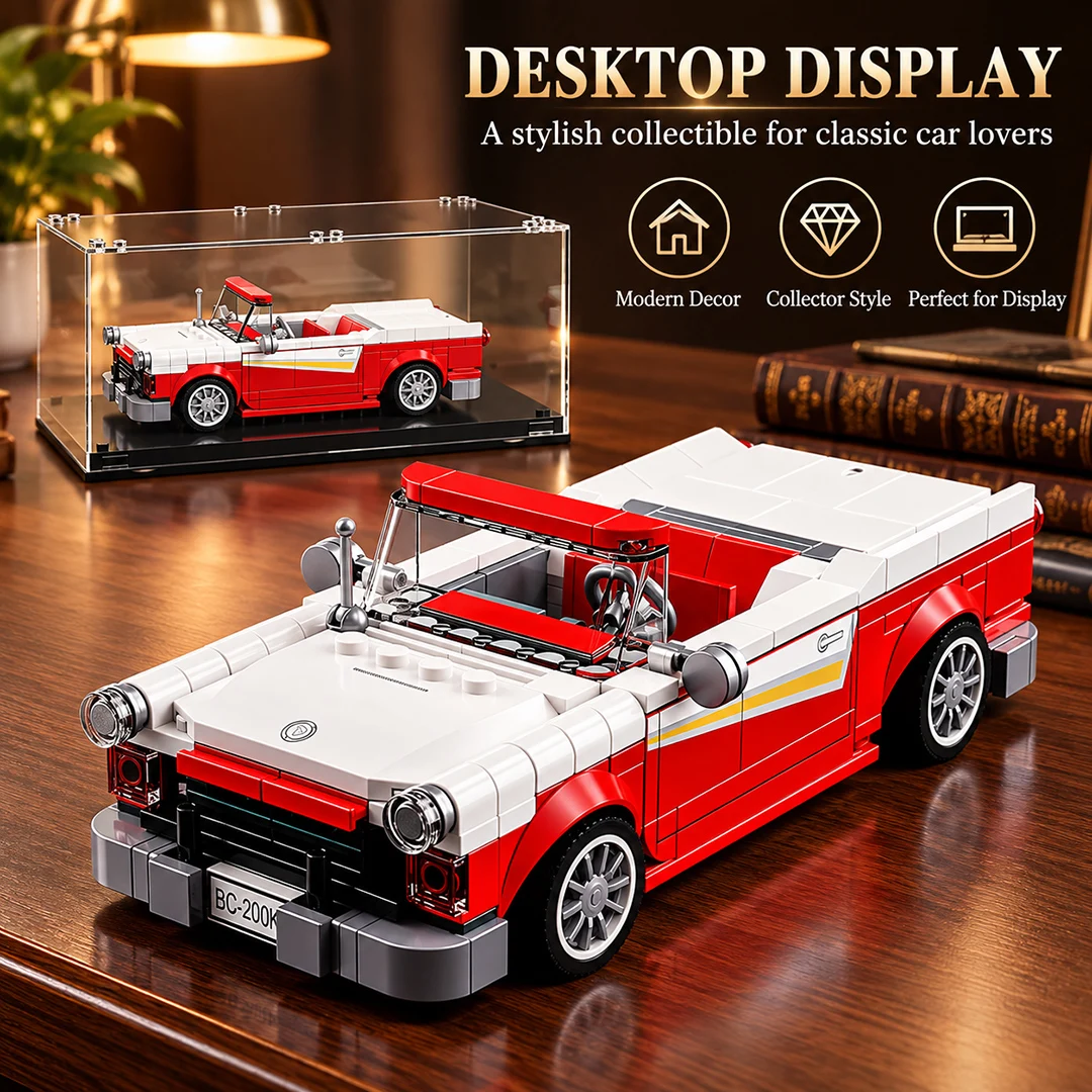 Car Building Blocks Toys Model Compatible Others Bricks Sets With Transparent Display Box Desk Ornament Gifts 311PCS