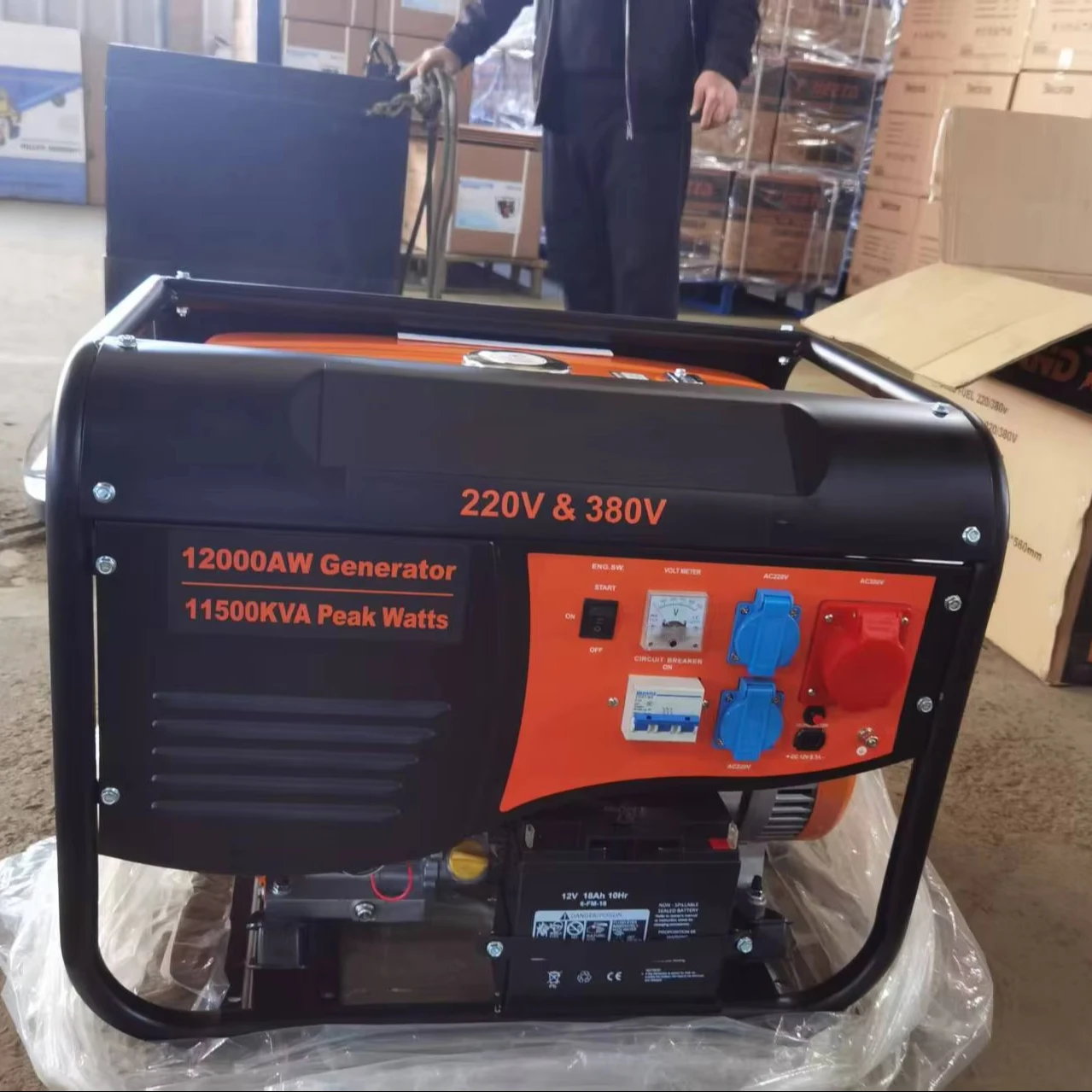 9000LY 8KW High-quality Generator Copper Winding Wheeled Three-phase Electric Start  Generator