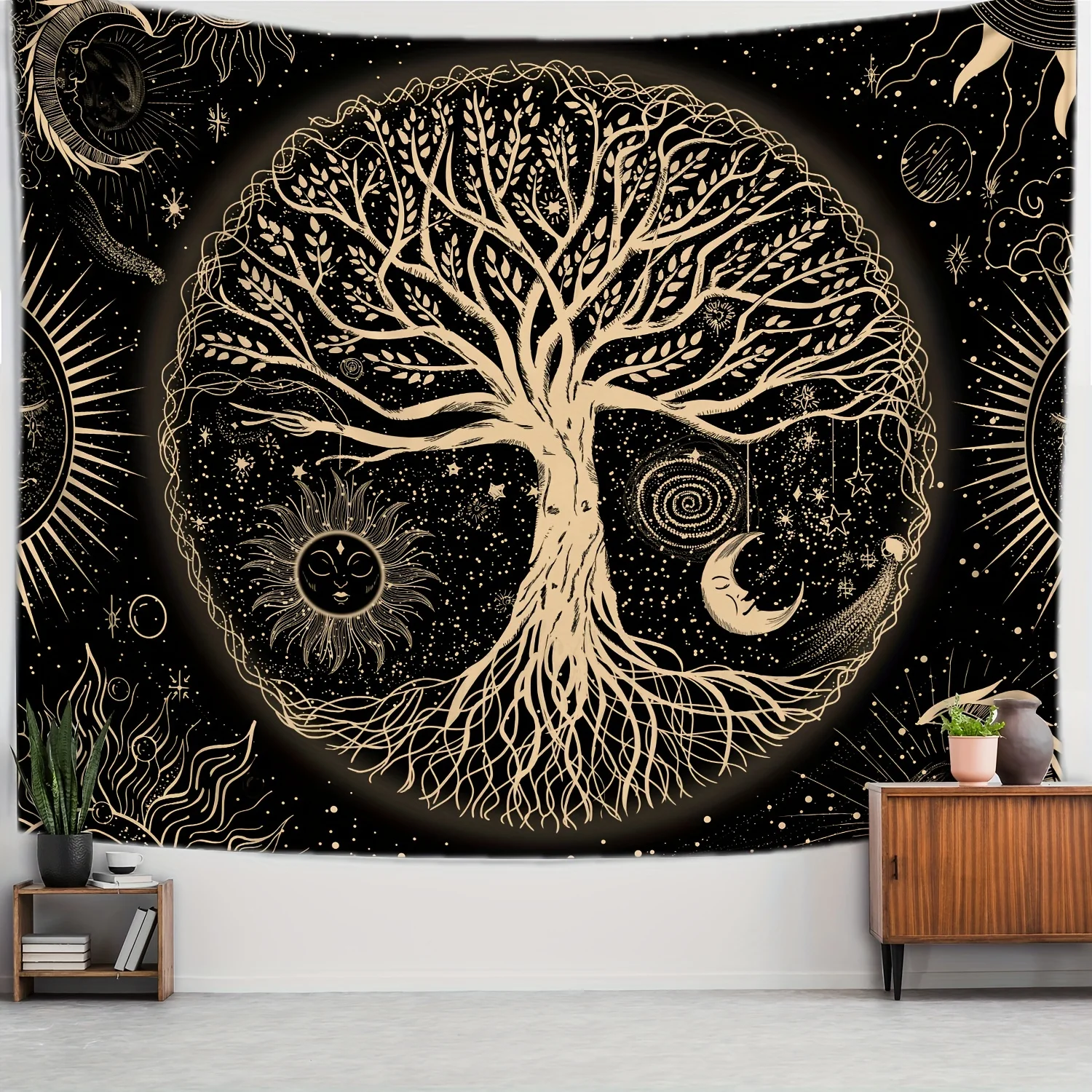 

Golden Tree Of Life Tapestry Printing Tapestry Home Decor Tapestry Wall Blanket Wall Decor