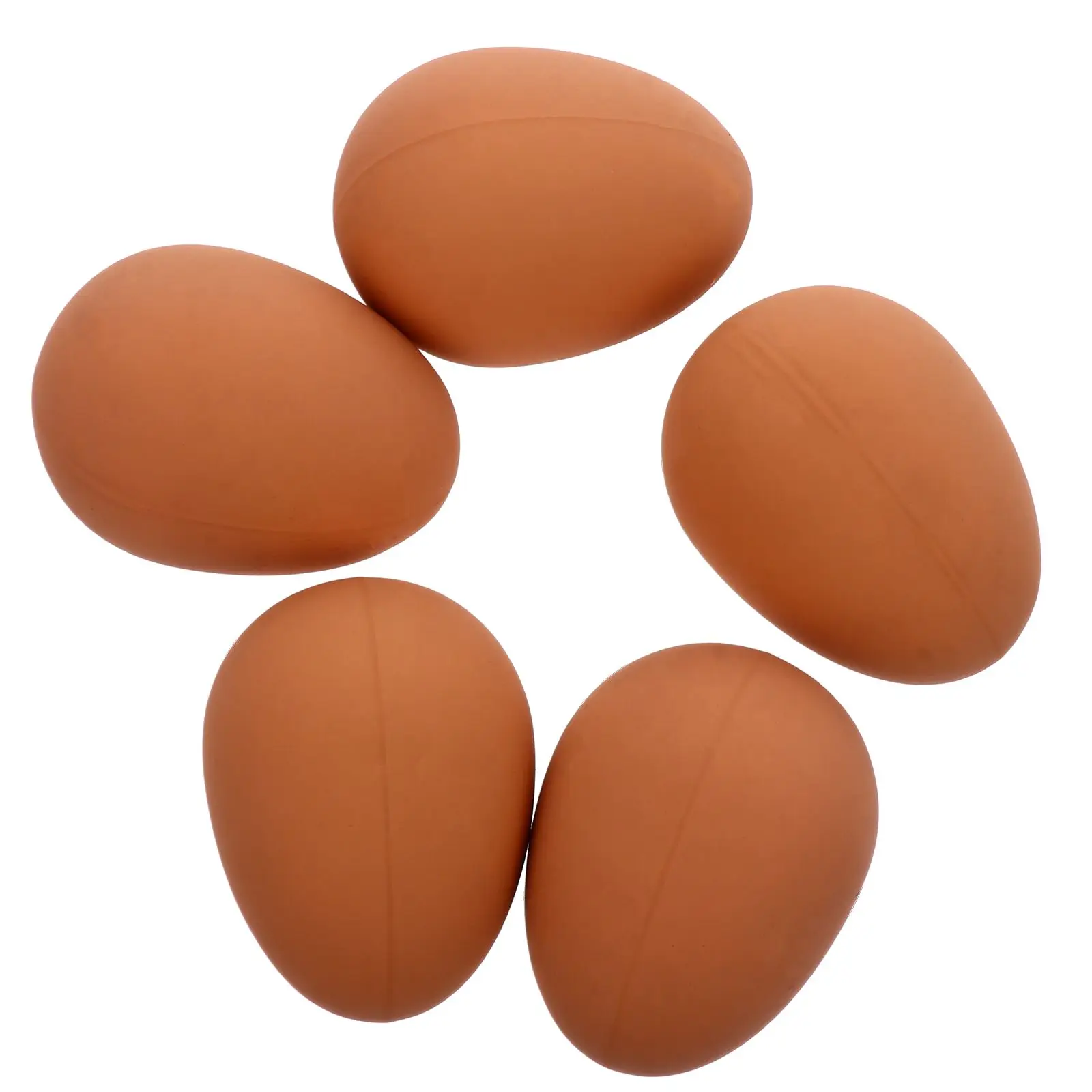 

5 Pcs Simulation Eggs Bounce Ball Durable Dog Toys Pet Training Chick Toy Khaki Color 4x6 Size For Pets Interactive Play