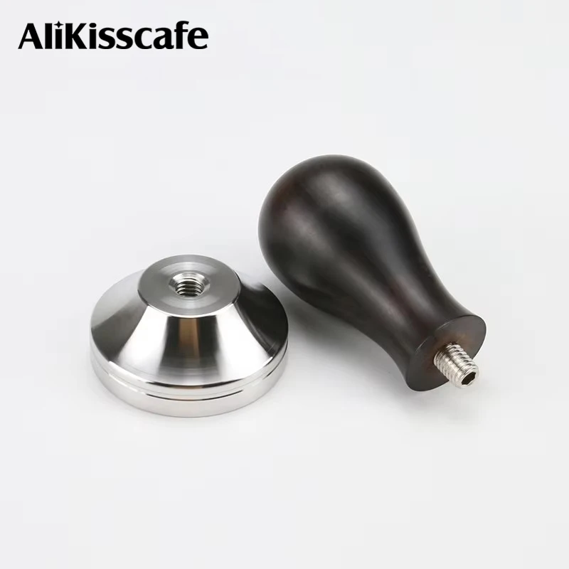 Coffee Tamper 304 Stainless Steel Powder Hammer Black Wood Handle 41MM 49MM 51MM 53MM 57MM 57.5MM 58MM Espresso Accessories Tool