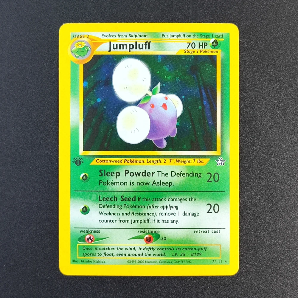 ذاتية الصنع الوكيل PTCG الإنجليزية نيو جينيسيس الطبعة الأولى Typhlosion Meganium Jumpluff هولو لعبة هواية جمع بطاقة لعبة