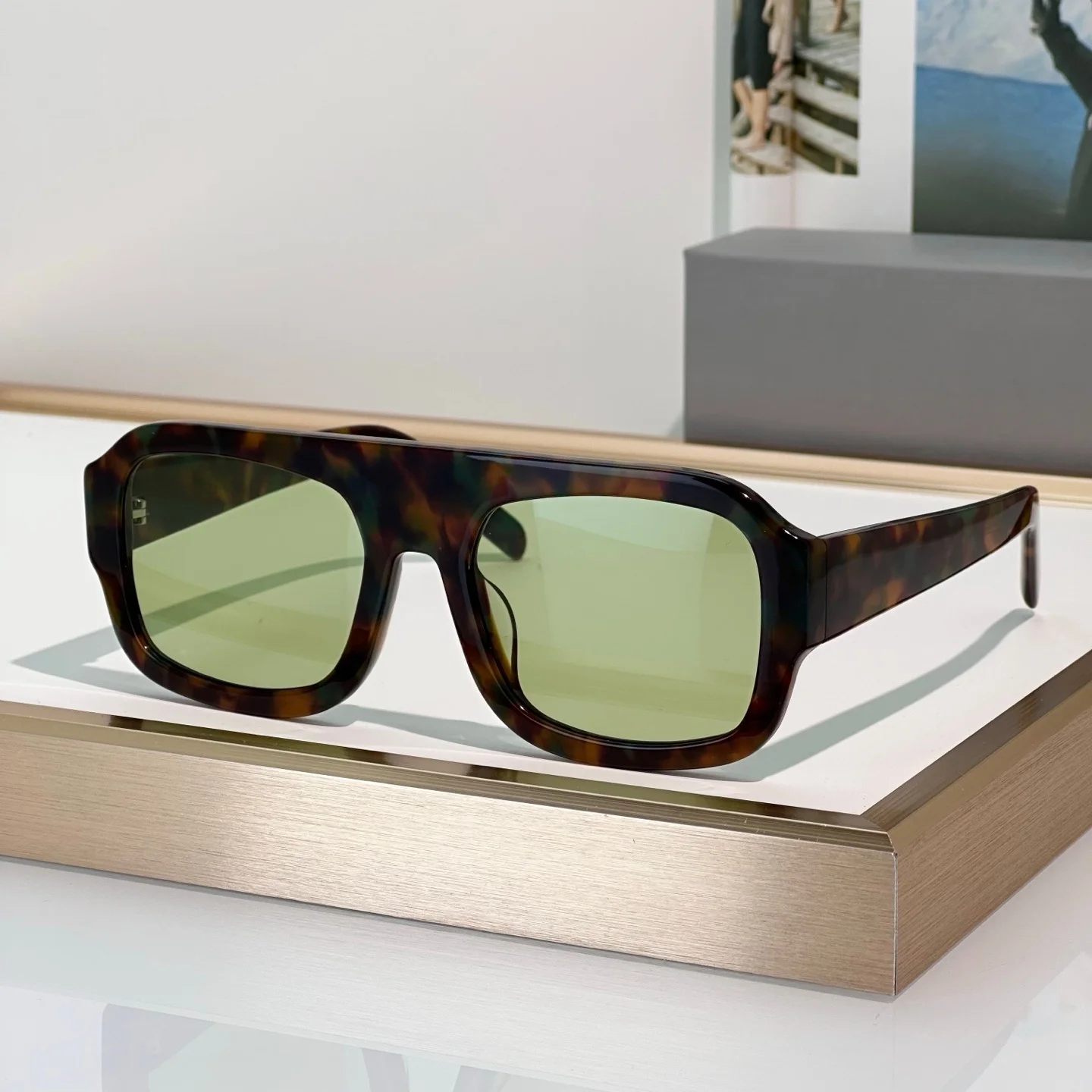 Kaia Trendy Sunglasses Square Acetate Designer Original Brands Handcrafted Female Sunglasses Outdoor Women's Sunglasses