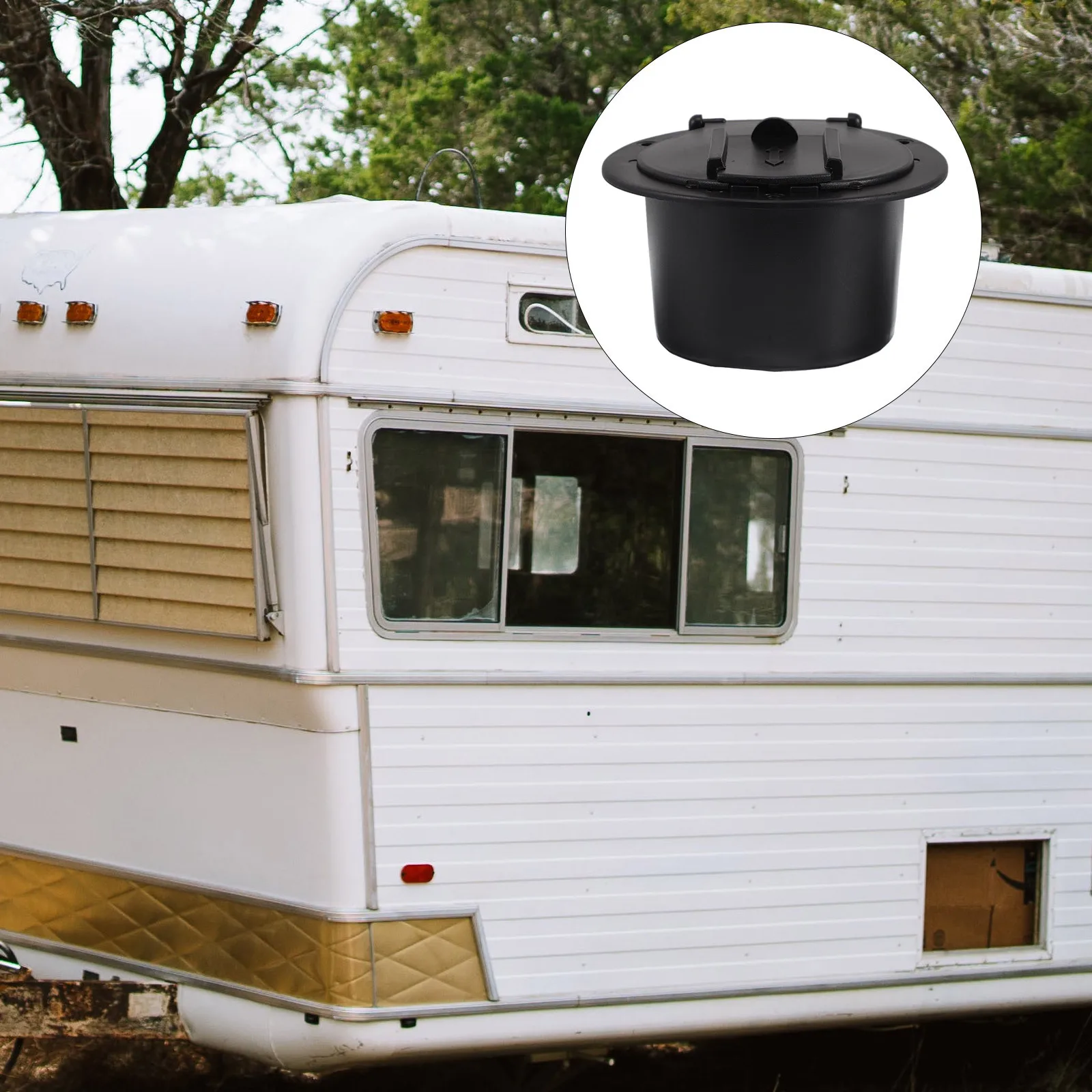 1 مجموعة كابل Rv يفقس غطاء سلك الطاقة مقاوم للماء فتحة الوصول الكهربائية المستديرة للمقطورات شاحنة التخييم التخزين المنظم فائدة