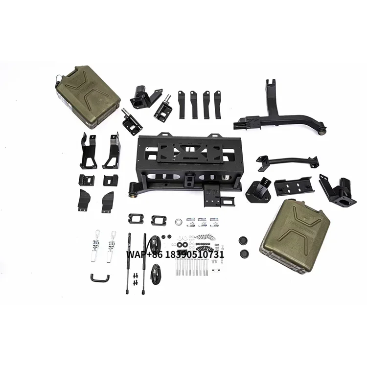 For Off-Road Style Heavy-Duty Spare Tire Carrier and Jerry Can Holder, All-Terrain Exploration Rear Modification Assembly
