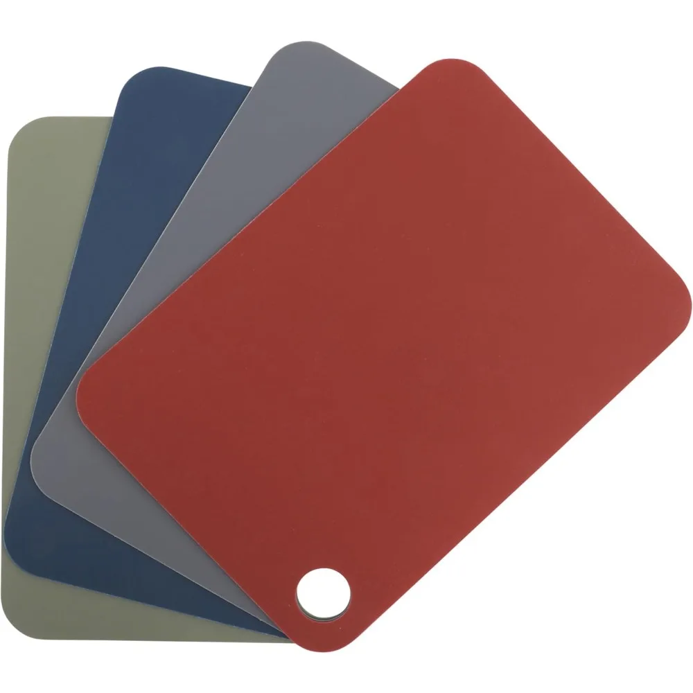 

Flexible Cutting Mats – 4-Piece Color-Coded Chopping Board Set, Dishwash